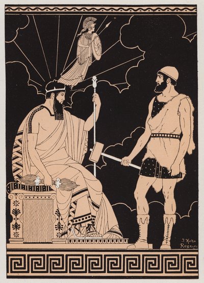 De geboorte van Athena door Joseph Kuhn Regnier