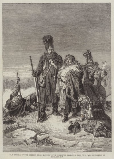 Een Episode van de Terugtocht uit Moskou door Joseph Louis Hippolyte Bellange