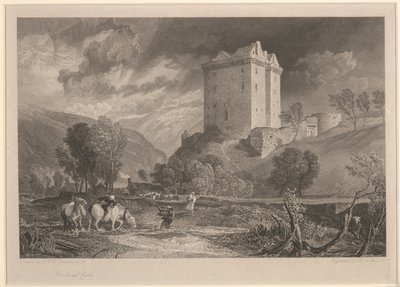 Borthwick Castle (Provincial Antiquities and Picturesque Scenery of Scotland), gegraveerd door Henry Le Keux door Joseph Mallord William (after) Turner