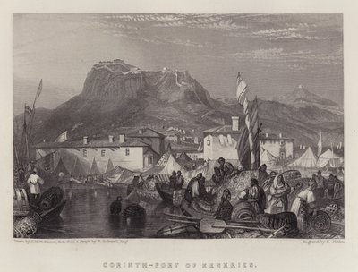 Korinthe, Haven van Kenkries door Joseph Mallord William (after) Turner