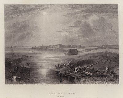 De Rode Zee, bij Suez door Joseph Mallord William (after) Turner