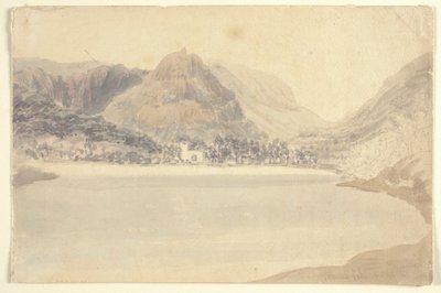 Grassmere Meer en Kerk door Joseph Mallord William (attr.to) Turner