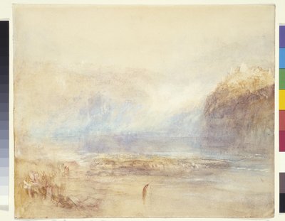 Watervallen van de Rijn bij Schaffhausen - Verre uitzicht door Joseph Mallord William Turner
