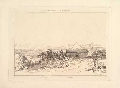 Vijfde plaag van Egypte Liber Studiorum, deel III, plaat 16 door Joseph Mallord William Turner