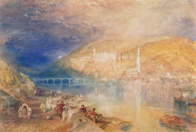 Heidelberg: Zonsondergang, c.1840-42 door Joseph Mallord William Turner