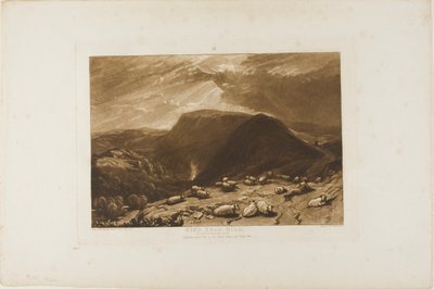 Hind Head Hill, plaat 25 uit Liber Studiorum door Joseph Mallord William Turner