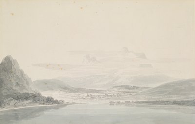 Landschap, naar John Robert Cozens (1752-99) door Joseph Mallord William Turner