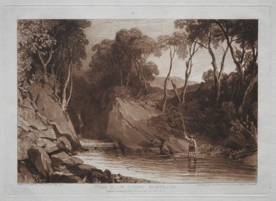 Liber Studiorum: Nabij Blain Athol, Schotland door Joseph Mallord William Turner
