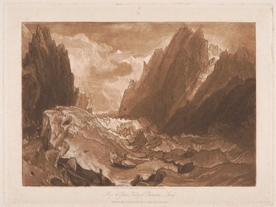 Mer de Glace, Vallei van Chamonix, Savoie door Joseph Mallord William Turner