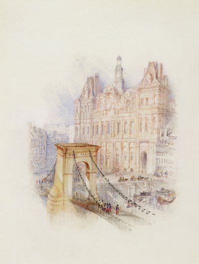 Parijs: Hotel de Ville door Joseph Mallord William Turner