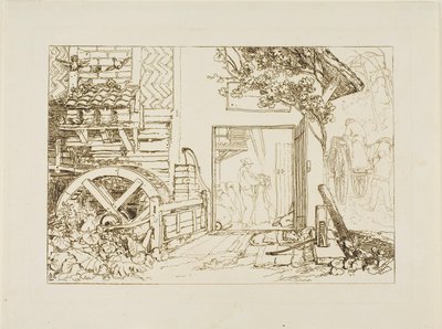 Pembury Mill, Kent, plaat 12 uit Liber Studiorum door Joseph Mallord William Turner