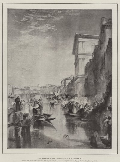 Het Huwelijk van de Adriatische Zee door Joseph Mallord William Turner