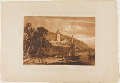 Ville de Thun, plaat 59 uit Liber Studiorum door Joseph Mallord William Turner
