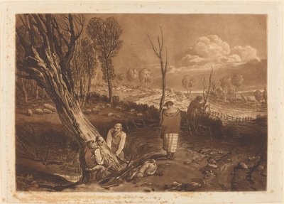 Heggen en greppelen door Joseph Mallord William Turner and J.C. Easling
