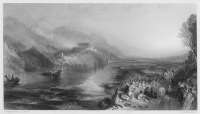 De opening van de Walhalla, uit het schilderij in de National Gallery door after Joseph Mallord William Turner