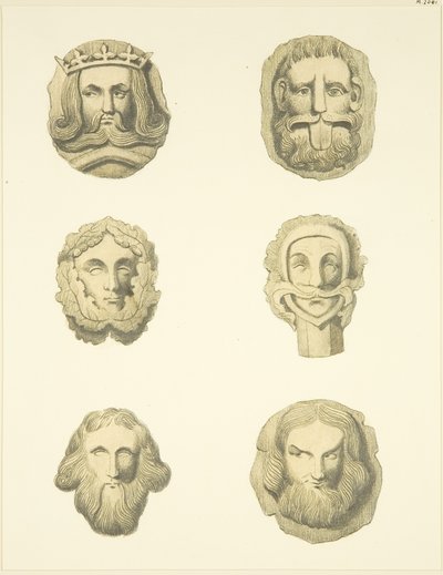 Gewelfstenen (knoppen) in het plafond van de Redcliffe Church door Joseph Manning