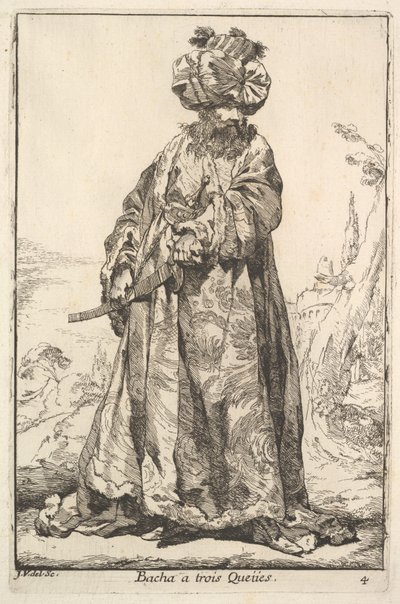 Pasha grijpt een zwaard aan zijn heup met beide handen door Joseph Marie Vien the Elder