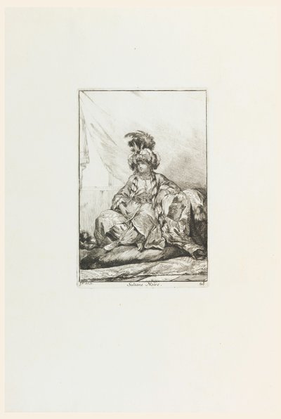 De Zwarte Sultana, plaat 28 uit de serie De Karavaan van de Sultan naar Mekka door Joseph Marie Vien the Elder