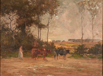 Veedrijven bij Zonsondergang door Joseph Milne