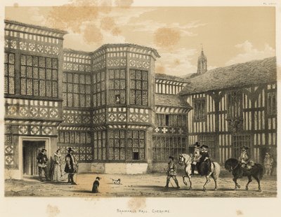 Bramhall Hall, Cheshire door Joseph Nash