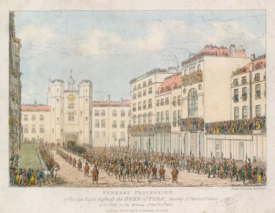 Begrafenisstoet van wijlen Zijne Koninklijke Hoogheid de Hertog van York vertrekt vanuit St James