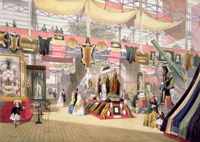 Grote tentoonstelling, 1851: Bontstand, voor Dickinson Brothers door Joseph Nash