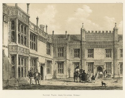 Sutton Place, nabij Guilford, Surrey door Joseph Nash