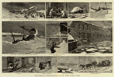 De Grote Sneeuwstorm, Storm en Hoge Getij door Joseph Nash