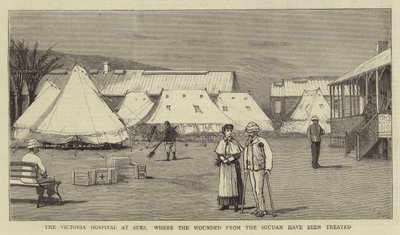 Het Victoria Ziekenhuis in Suez, waar de gewonden uit Soedan zijn behandeld door Joseph Nash