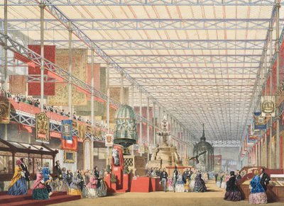 Uitzicht op de Grote Tentoonstelling van 1851: Britse Schip, 1854 door Joseph Nash