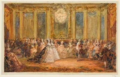 Receptie in de Spiegelzaal van Versailles door Joseph Navlet