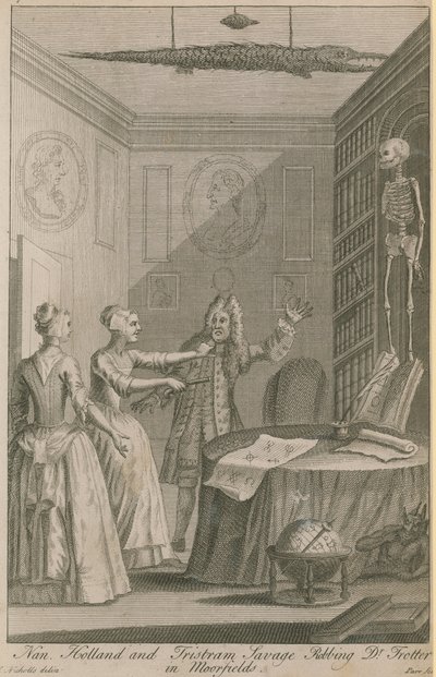 Nan Holland en Tristram Savage beroven Dr. Trotter in Moorfields door Joseph Nicholls