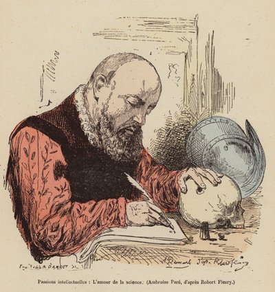 Liefde voor wetenschap door Joseph Nicolas (after) Robert Fleury