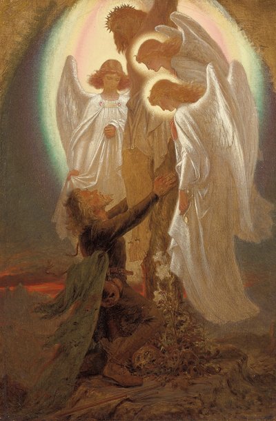 Christen aan de voet van het kruis door Joseph Noel Paton