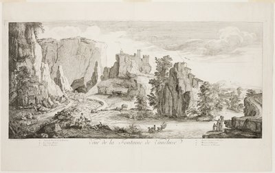 Veue de la Fontaine de Vaucluse door Joseph Parrocel