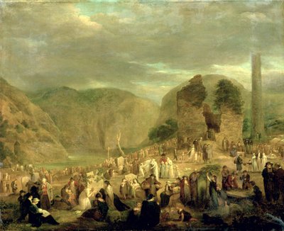Allerzielen op het kerkhof van Glendalough door Joseph Peacock