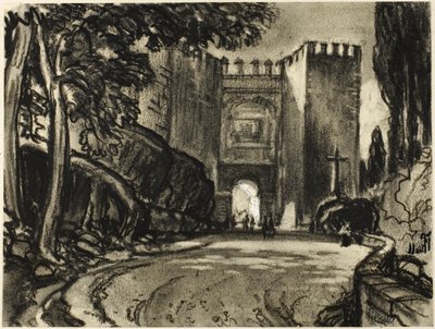 Een Poort van Segovia door Joseph Pennell