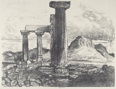 Acro, Korinthe vanuit Korinthe, 1913 door Joseph Pennell