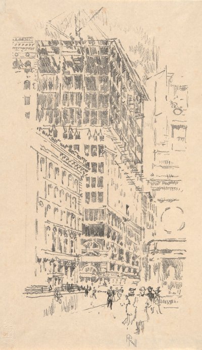 Het gebouw bouwen, #8 in Iconophile Club Collectie door Joseph Pennell
