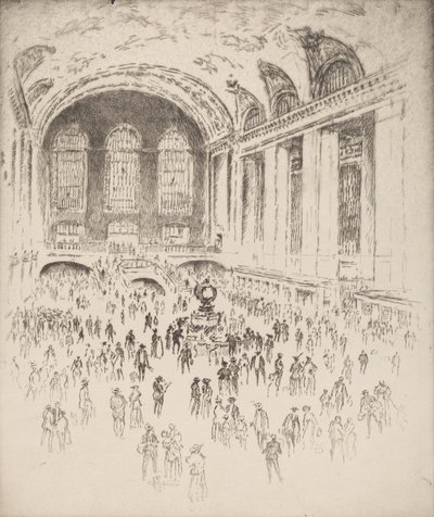 Concourse, Grand Central, New York, 1919 door Joseph Pennell