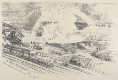 Falls Station, Niagara, 1910 door Joseph Pennell