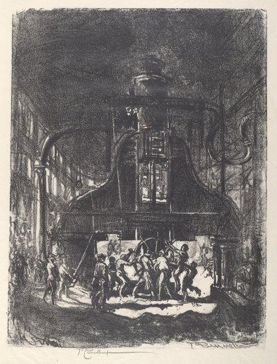 Schelpen smeden, De slaven van het wiel, 1917 door Joseph Pennell