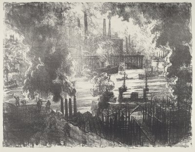 Munitie Rivier door Joseph Pennell