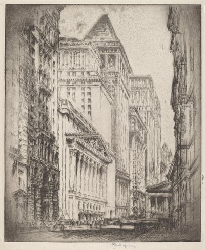 New York Stock Exchange door Joseph Pennell