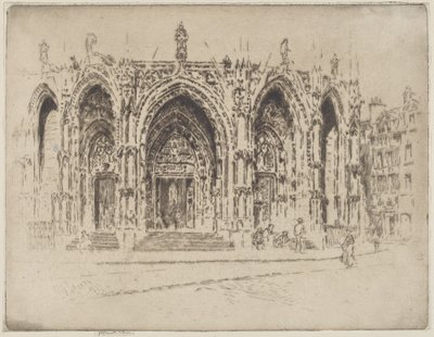 Portiek van San Maclou, Rouen door Joseph Pennell