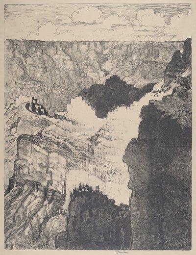 Weg naar de Witte Stad, Nr.I, 1912 door Joseph Pennell