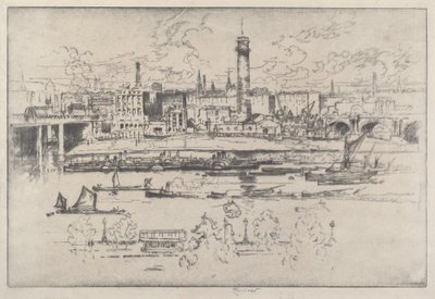 Schiettoren tussen de bruggen door Joseph Pennell