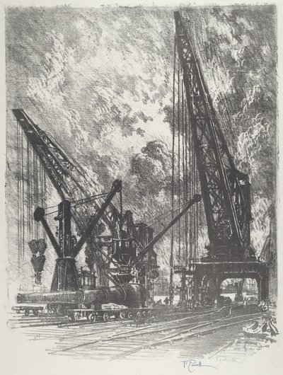 Het Wegnemen van het Grote Kanon door Joseph Pennell
