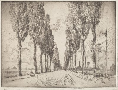 De Laan, Valenciennes door Joseph Pennell