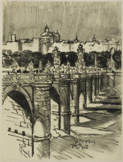 De Brug van Toledo, Madrid door Joseph Pennell